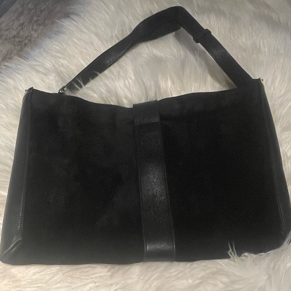 🔥Authentic Gucci Black on black shoulder bag suede and leather 001 4052 - Picture 5 of 16